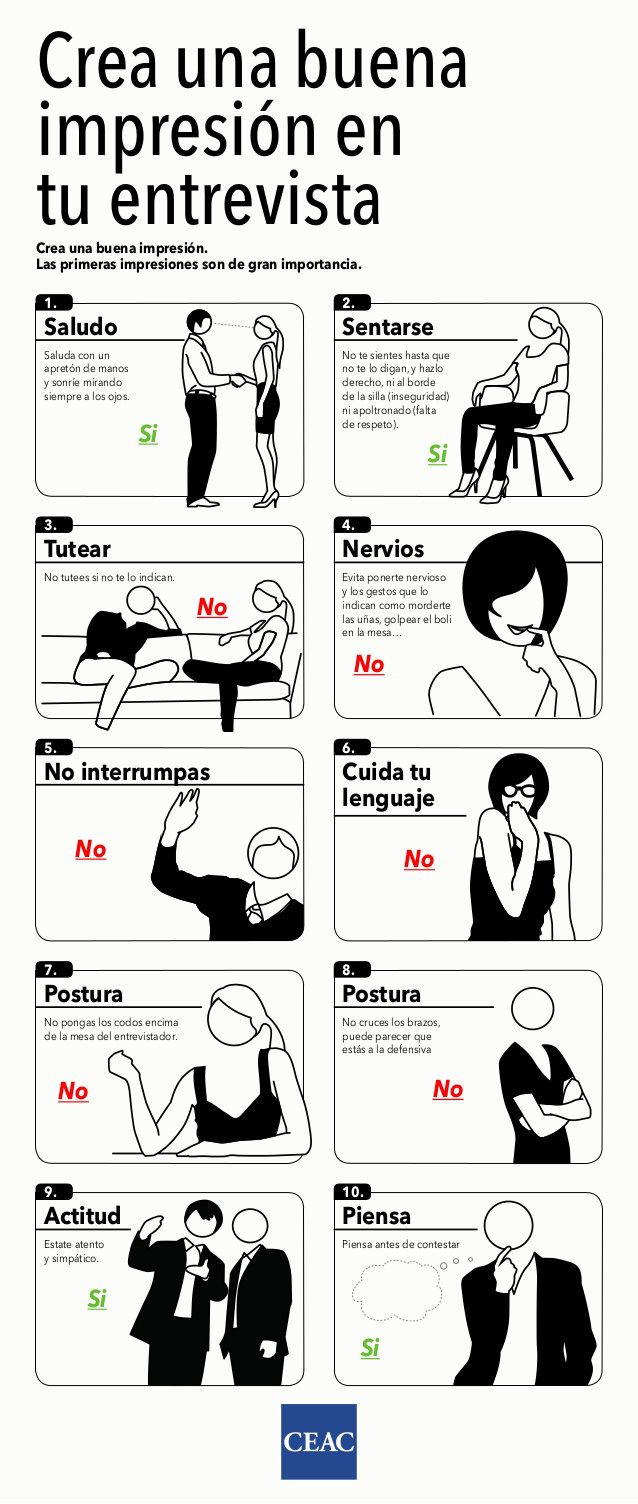 creal una buena impresión en tu entrevista